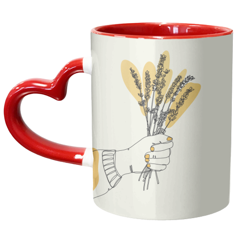 Here, some  flowers <3 - unique mug by Lisa Wardle