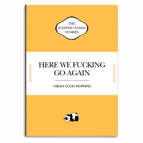 HERE WE FUCKING GO AGAIN - personalised A4, A5, A6 notebook by Ms Doodle