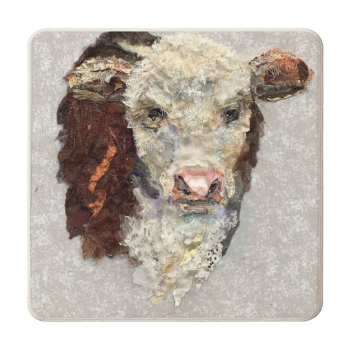 Hereford Calf - personalised beer coaster by Barbara Shaw