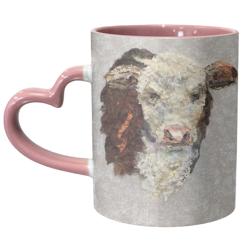 Hereford Calf - unique mug by Barbara Shaw