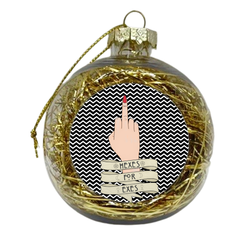 Hexes for Exes (S1N1B2) - xmas bauble by LozMac