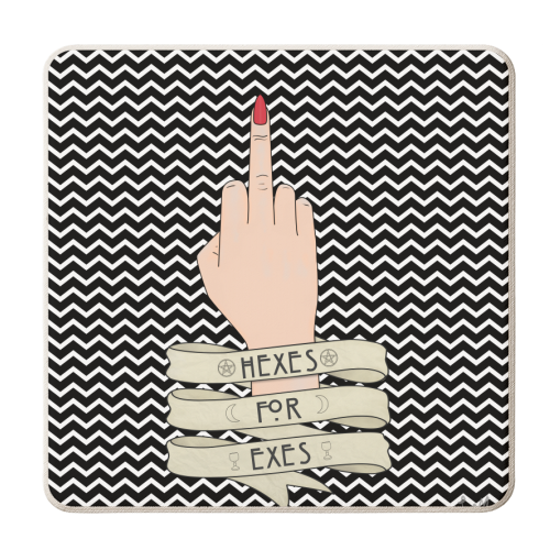 Hexes for Exes (S1N1B2) - personalised beer coaster by LozMac