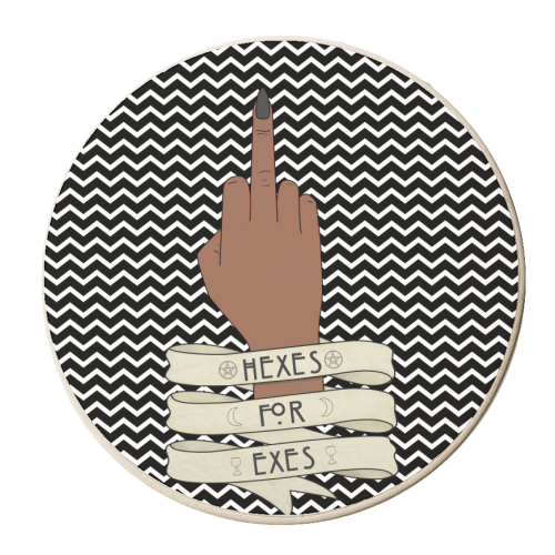 Hexes for Exes (S2N2) - personalised beer coaster by LozMac