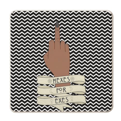 Hexes for Exes (S2N2) - personalised beer coaster by LozMac