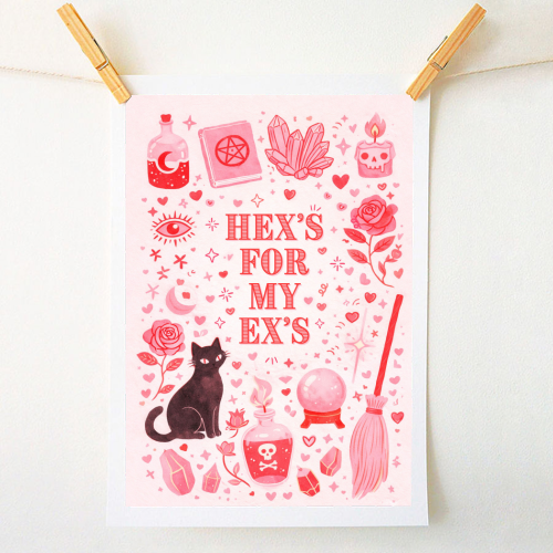 Hex's for my Ex's - A1 - A4 art print by Lilly Rose
