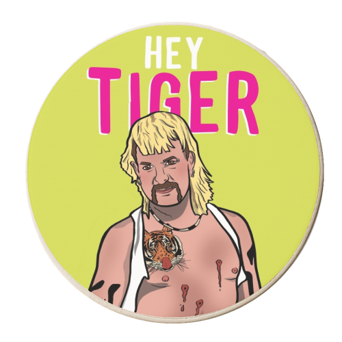 Hey Tiger - personalised beer coaster by Niomi Fogden