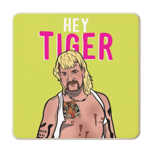 Hey Tiger - personalised beer coaster by Niomi Fogden