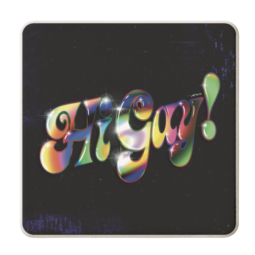 Hi Gay! - personalised beer coaster by ARTECCO
