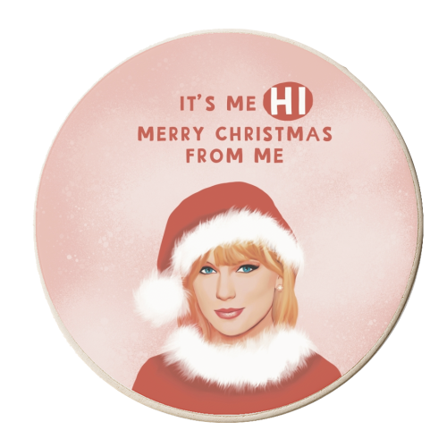 Hi, Merry Christmas - personalised beer coaster by Giddy Kipper