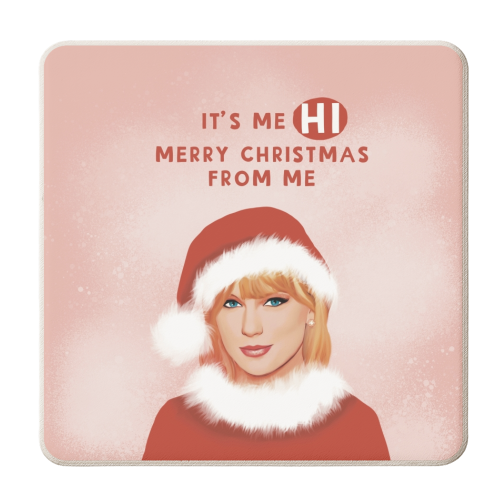 Hi, Merry Christmas - personalised beer coaster by Giddy Kipper