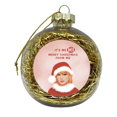 Hi, Merry Christmas - xmas bauble by Giddy Kipper