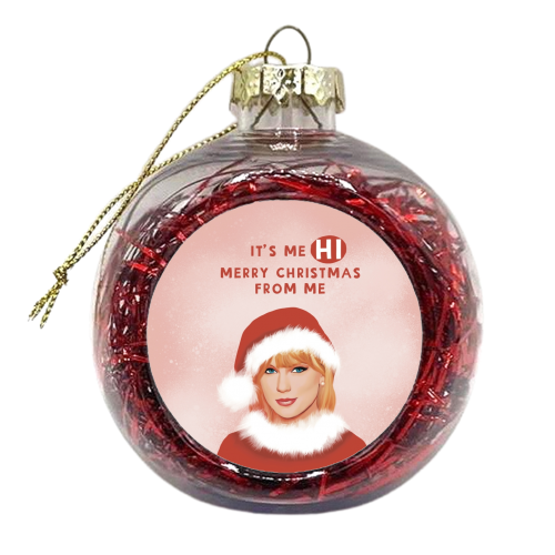Hi, Merry Christmas - xmas bauble by Giddy Kipper