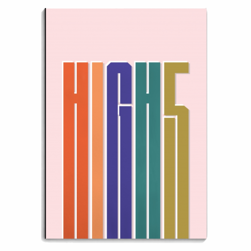 HIGH 5 TYPOGRAPHY - personalised A4, A5, A6 notebook by Ania Wieclaw