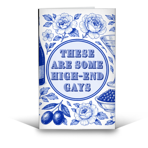 High-end Gays - funny greeting card by Lilly Rose
