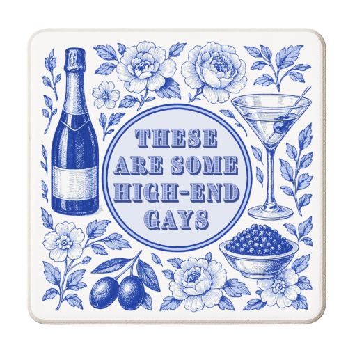 High-end Gays - personalised beer coaster by Lilly Rose