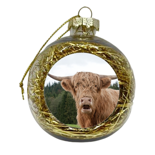 Highland Cow #1 #wall #art - xmas bauble by Anita Bella Jantz