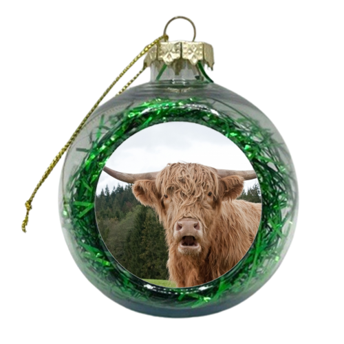 Highland Cow #1 #wall #art - xmas bauble by Anita Bella Jantz