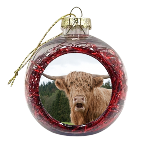 Highland Cow #1 #wall #art - xmas bauble by Anita Bella Jantz