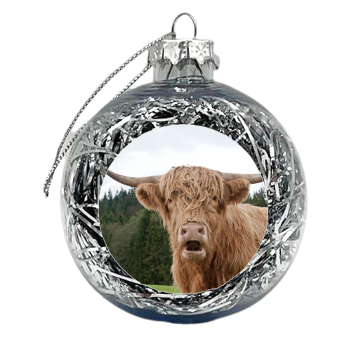 Highland Cow #1 #wall #art - xmas bauble by Anita Bella Jantz