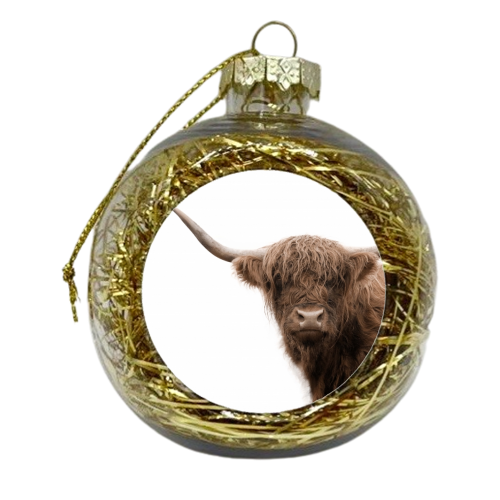 Highland Cow #5 #wall #art - xmas bauble by Anita Bella Jantz