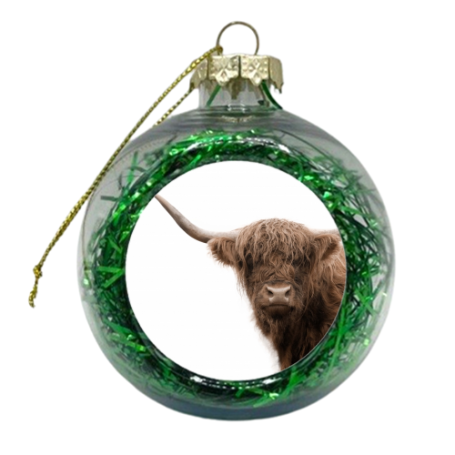 Highland Cow #5 #wall #art - xmas bauble by Anita Bella Jantz