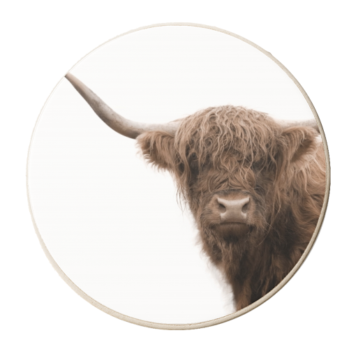 Highland Cow #5 #wall #art - personalised beer coaster by Anita Bella Jantz