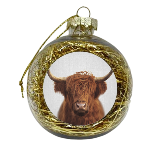 Highland Cow - xmas bauble by Gal Design