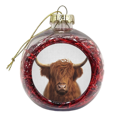 Highland Cow - xmas bauble by Gal Design