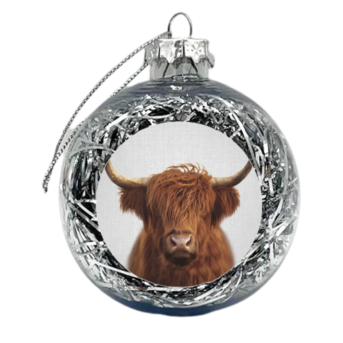 Highland Cow - xmas bauble by Gal Design