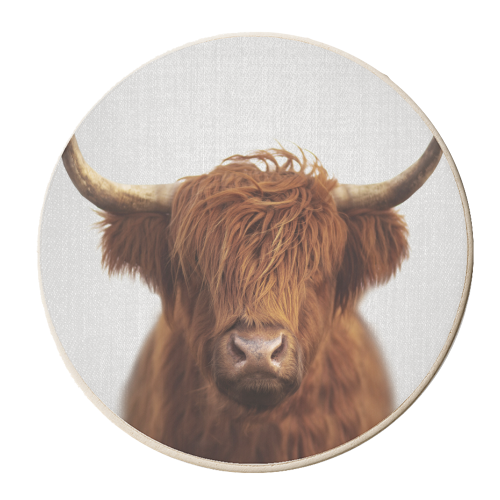 Highland Cow - personalised beer coaster by Gal Design