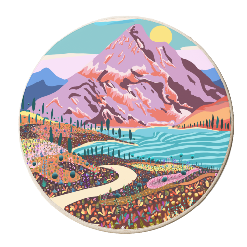 Highland Meadows - personalised beer coaster by Uma Prabhakar Gokhale