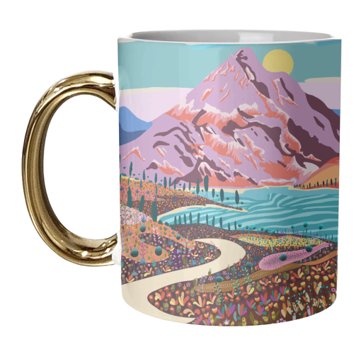 Highland Meadows - unique mug by Uma Prabhakar Gokhale