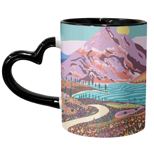 Highland Meadows - unique mug by Uma Prabhakar Gokhale