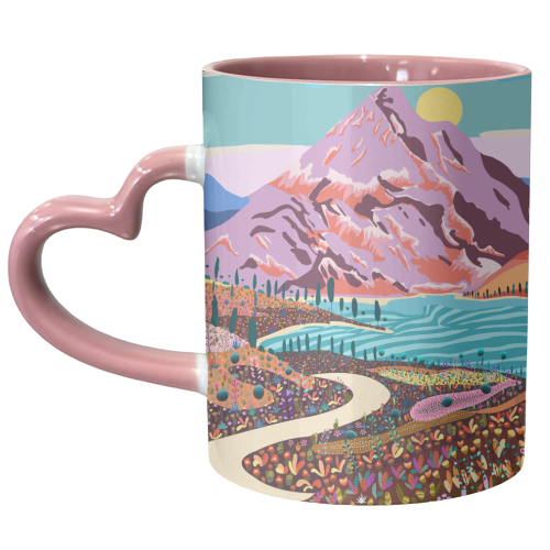 Highland Meadows - unique mug by Uma Prabhakar Gokhale