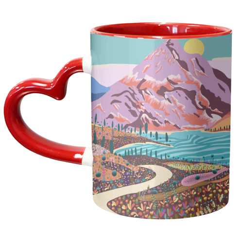 Highland Meadows - unique mug by Uma Prabhakar Gokhale