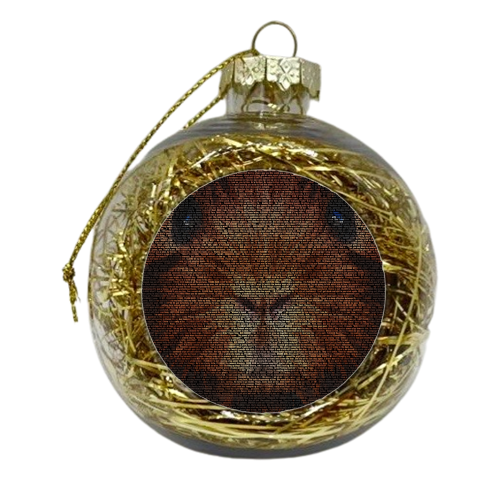 Hilary the Guinea Pig - xmas bauble by RoboticEwe