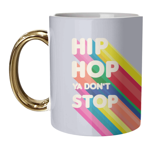HIP HOP - stripy typography - unique mug by Ania Wieclaw