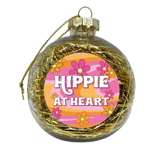 Hippie At Heart - xmas bauble by Laura Lonsdale