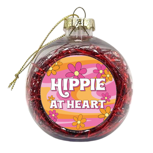 Hippie At Heart - xmas bauble by Laura Lonsdale