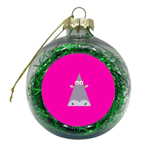 Hippo - xmas bauble by Maria Cox