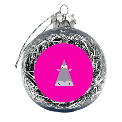 Hippo - xmas bauble by Maria Cox