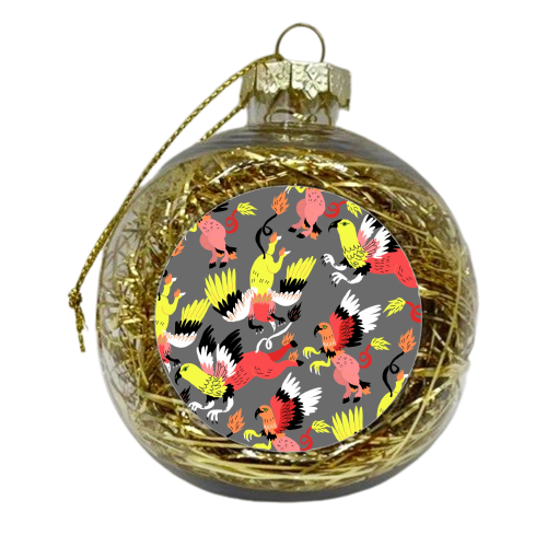 Hippogriffs (pattern) - xmas bauble by Ezra W. Smith
