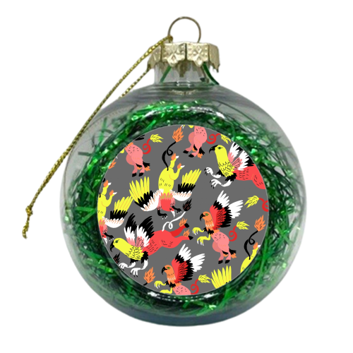Hippogriffs (pattern) - xmas bauble by Ezra W. Smith