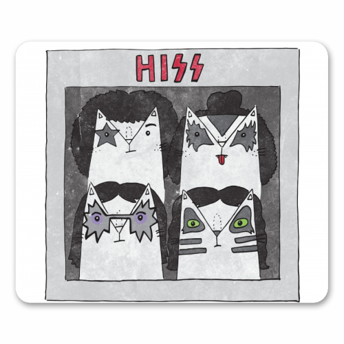 Hiss - mouse mat by Katie Ruby Miller