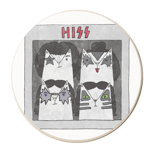 Hiss - personalised beer coaster by Katie Ruby Miller