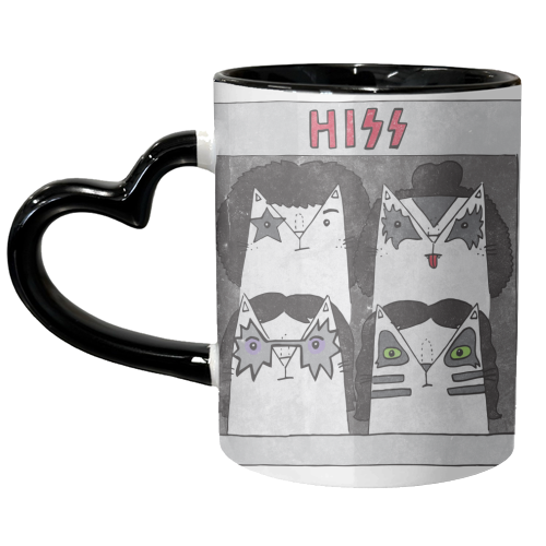 Hiss - unique mug by Katie Ruby Miller
