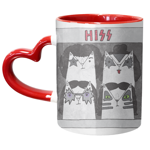 Hiss - unique mug by Katie Ruby Miller