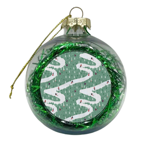Hit The Slopes - xmas bauble by Sarah Leeves