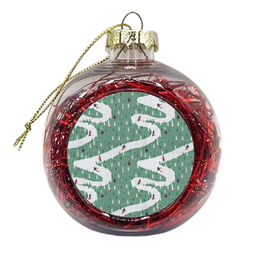 Hit The Slopes - xmas bauble by Sarah Leeves