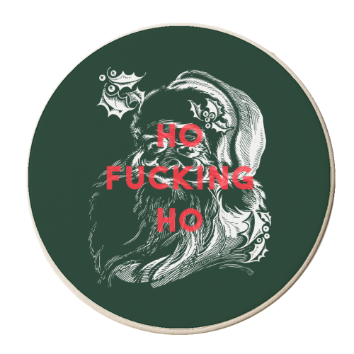Ho Fucking Ho - personalised beer coaster by The 13 Prints